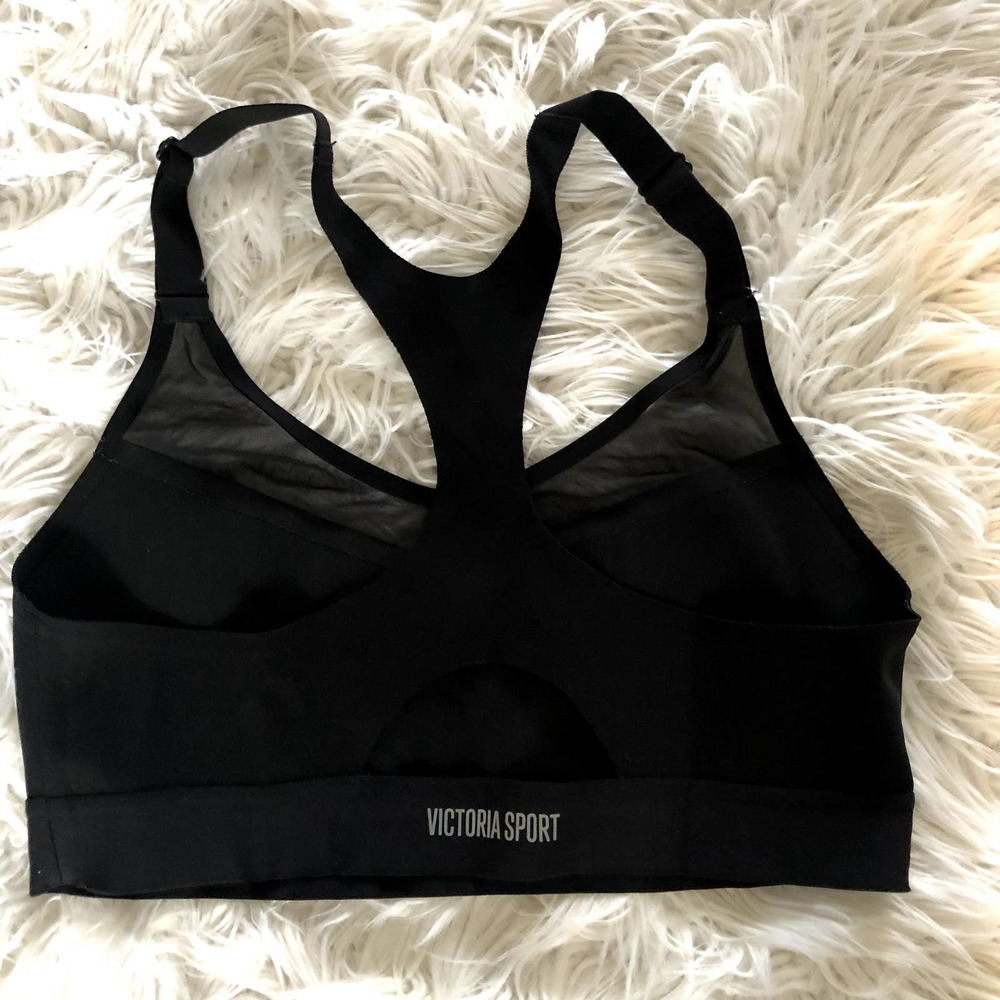 new victoria's secret victoria sport black sports bra size medium